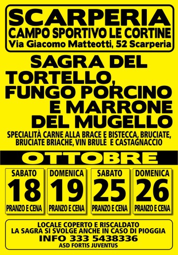 Sagra del Tortello, Fungo Porcino e Marrone del Mugello